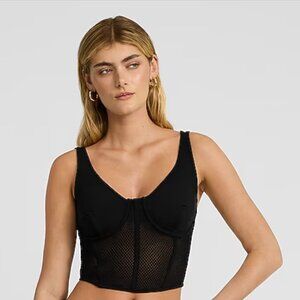 NWT Mesh V-Neck Corset Tank - Medium